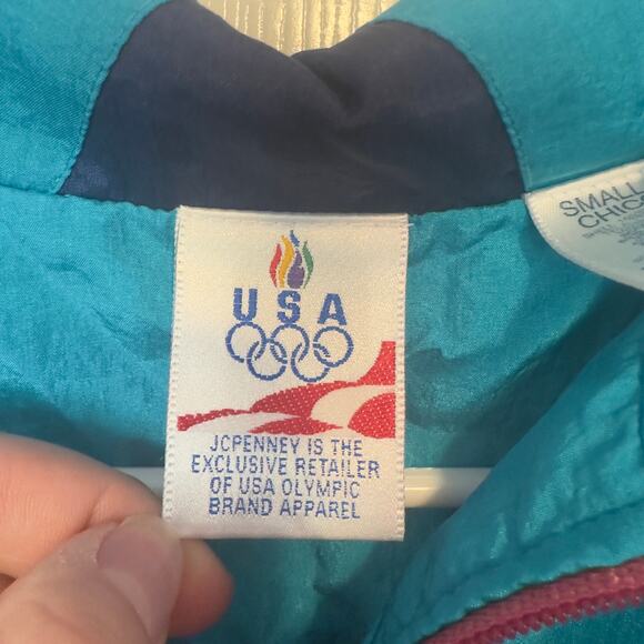 USA Olympics Vintage 80s 90s JC Penney Windbreaker Jacket and Pants Size S - Picture 5 of 14